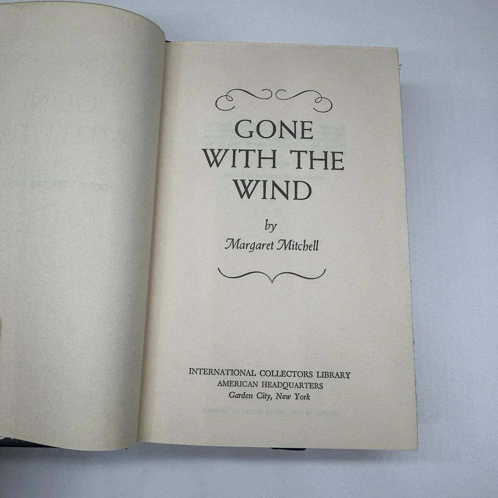 GONE WITH THE WIND, Margaret Mitchell, Leather-like, ICL Book, Original Insert